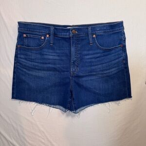 Madewell Womens High Rise Denim Shorts Size 33 Cut Off Shorts